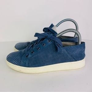 Eileen Fisher Clifton Perforated Blue Sneakers Lace Up Womens size 8